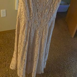 Dusty Pale pink lace dress